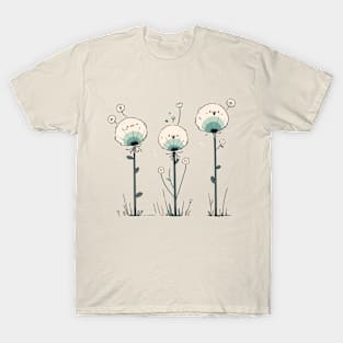 Adorable Cute Dandelion Set - Kawaii Flower T-Shirt